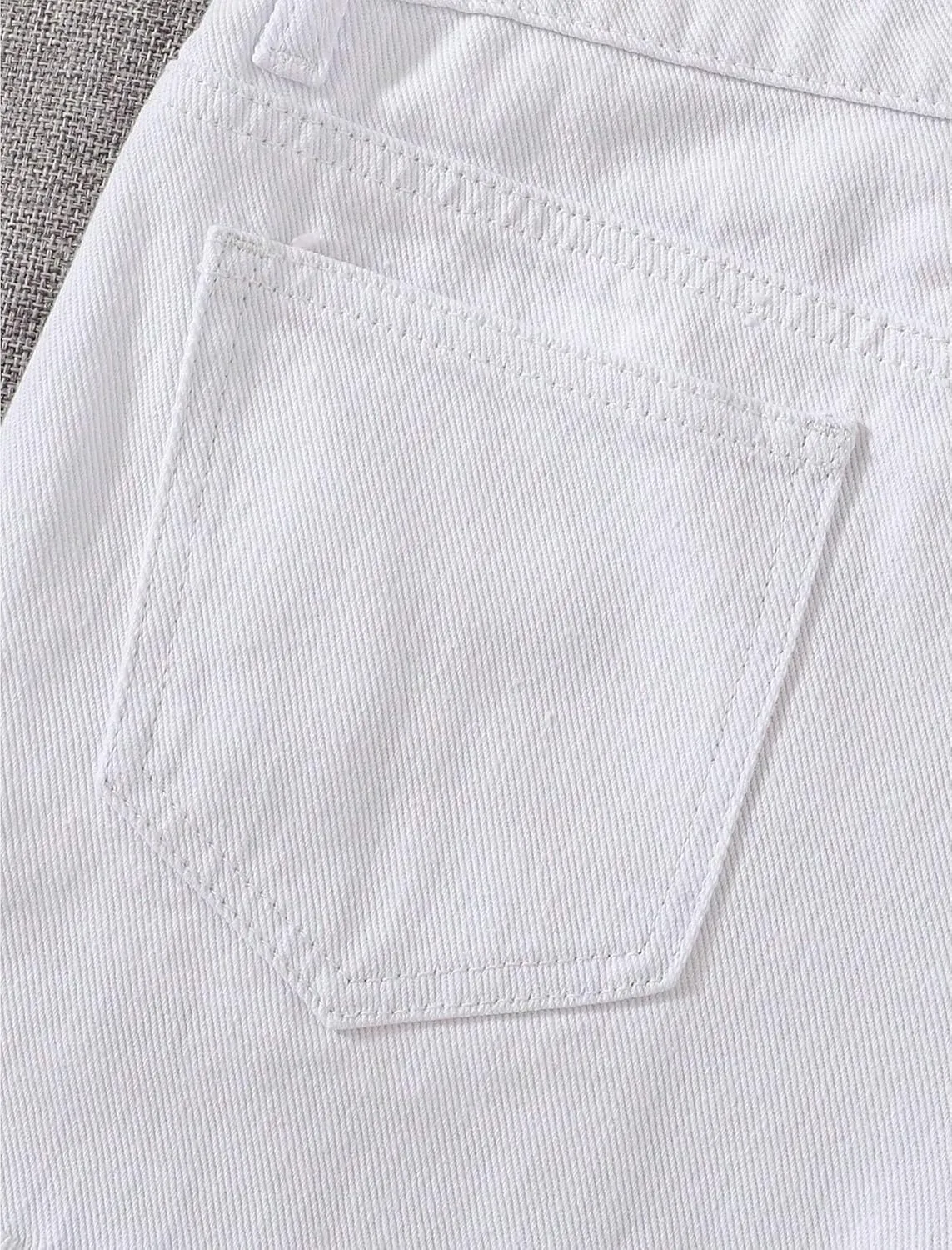 Jean Shorts for Teen Girls Ripped Raw Hem High Waist Straight Leg Cute Summer Y2K Denim Shorts 13Y-16Y