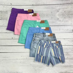 Judy Blue Navy High Waist Tummy Control Bermuda Shorts