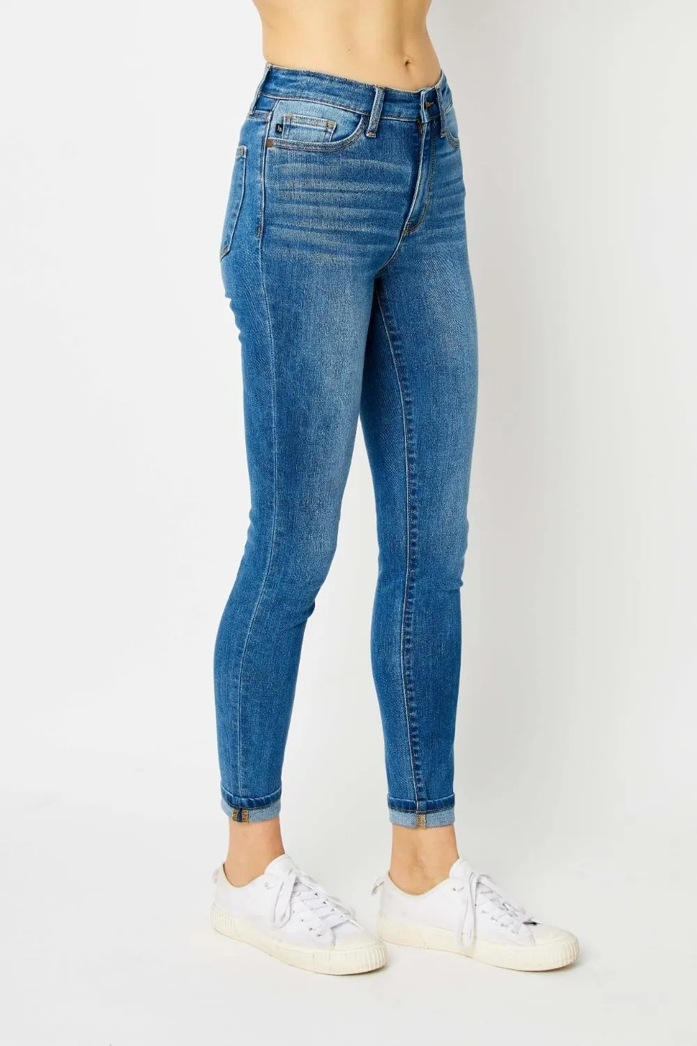 Judy Blue Women's Cuffed Hem Skinny Jeans
