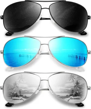 KALIYADI Polarized Aviator-Sunglasses-for-Men Women Mens-Sunglasses: Lightweight Polit Sun Glasses Upgraded UV400 for Driving