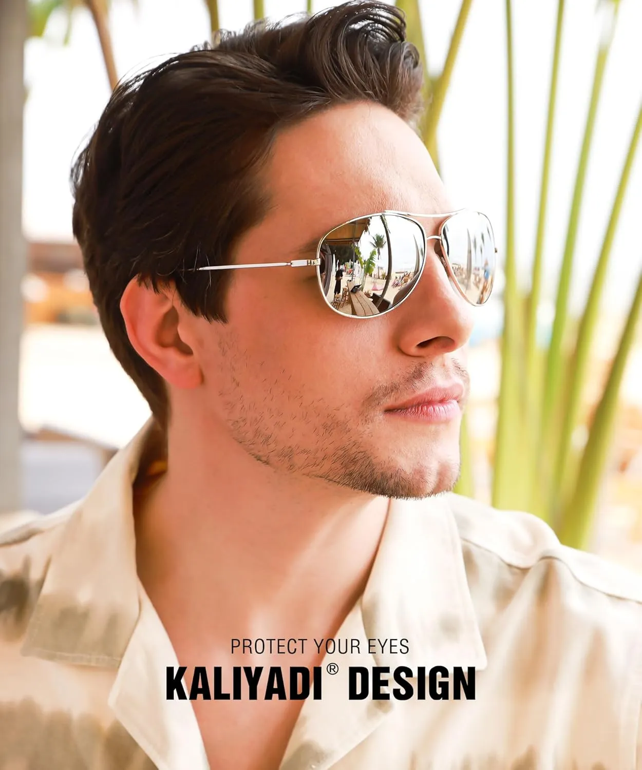 KALIYADI Polarized Aviator-Sunglasses-for-Men Women Mens-Sunglasses: Lightweight Polit Sun Glasses Upgraded UV400 for Driving
