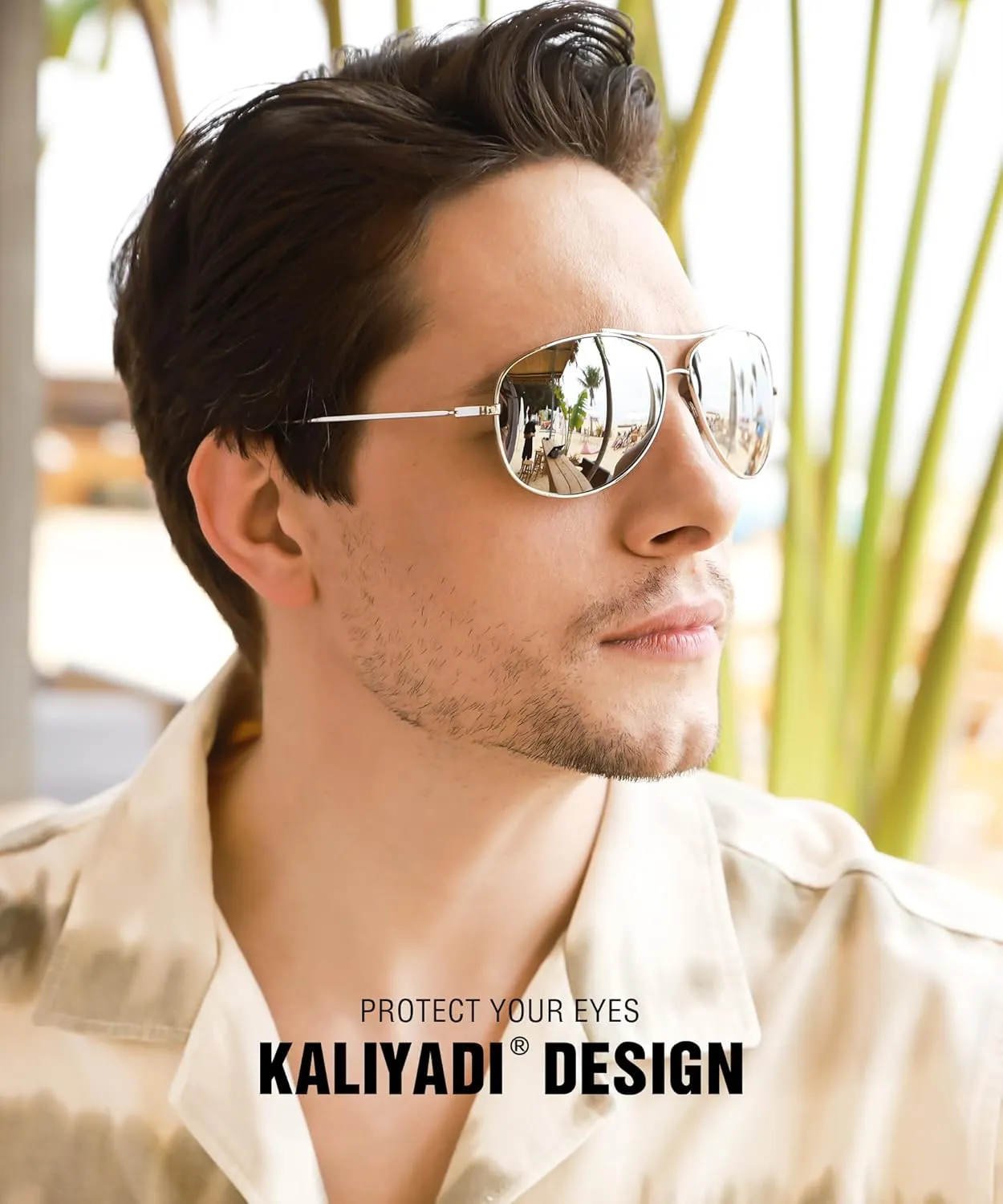 KALIYADI Polarized Aviator-Sunglasses-for-Men Women Mens-Sunglasses: Lightweight Polit Sun Glasses Upgraded UV400 for Driving