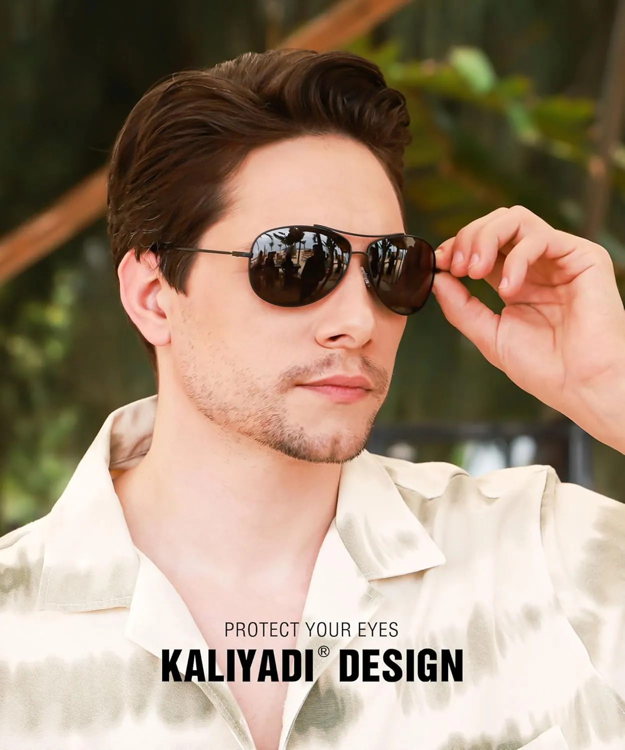 KALIYADI Polarized Aviator-Sunglasses-for-Men Women Mens-Sunglasses: Lightweight Polit Sun Glasses Upgraded UV400 for Driving