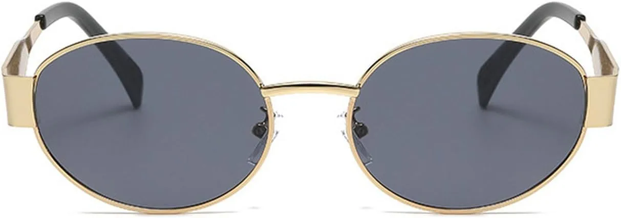 laureles Fashion Small Round Women Sunglasses Vintage Leopard Metal Shades UV400 Men Cat Eye Sun Glasses L15