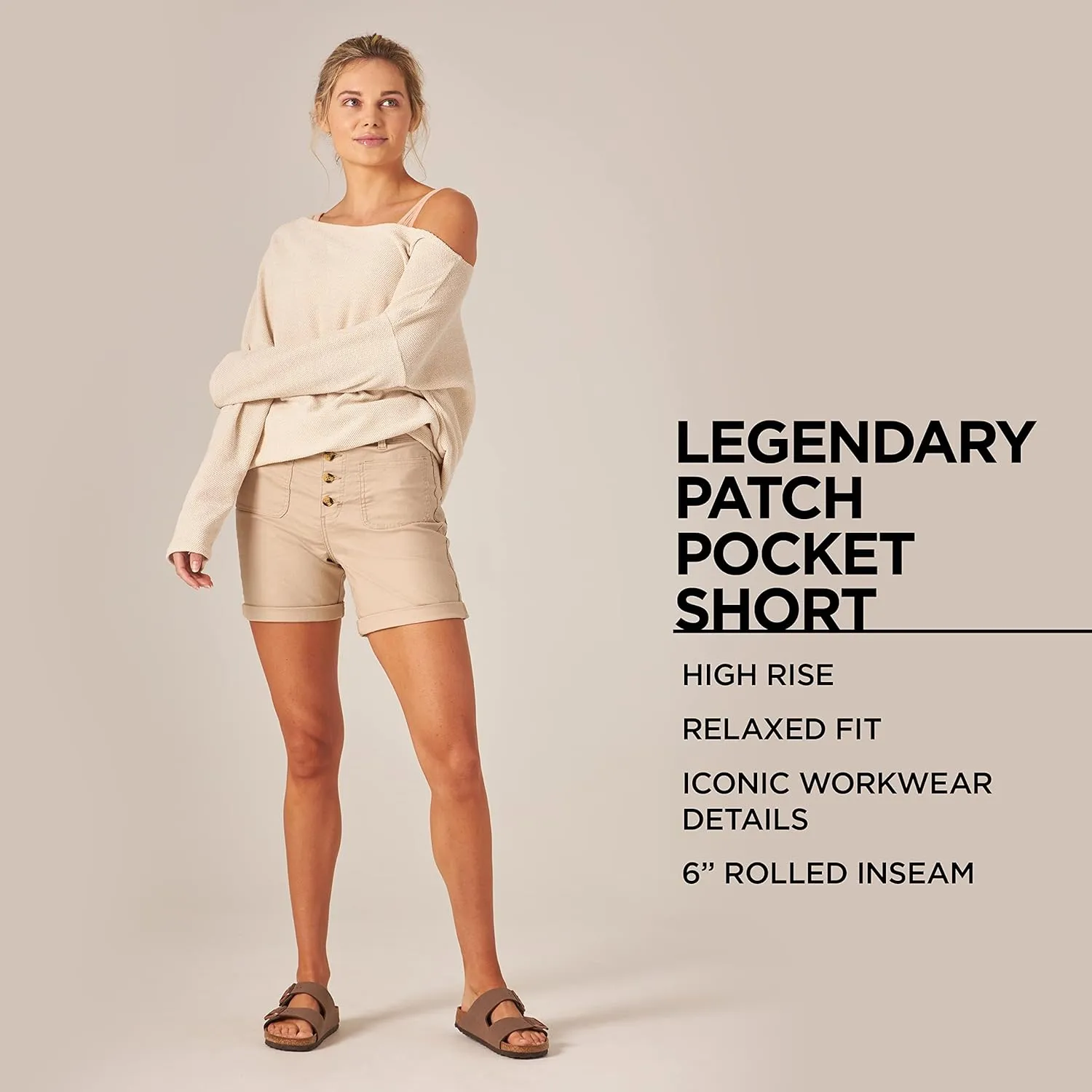 Lee Women's Legendary High-Rise Patch Front Short