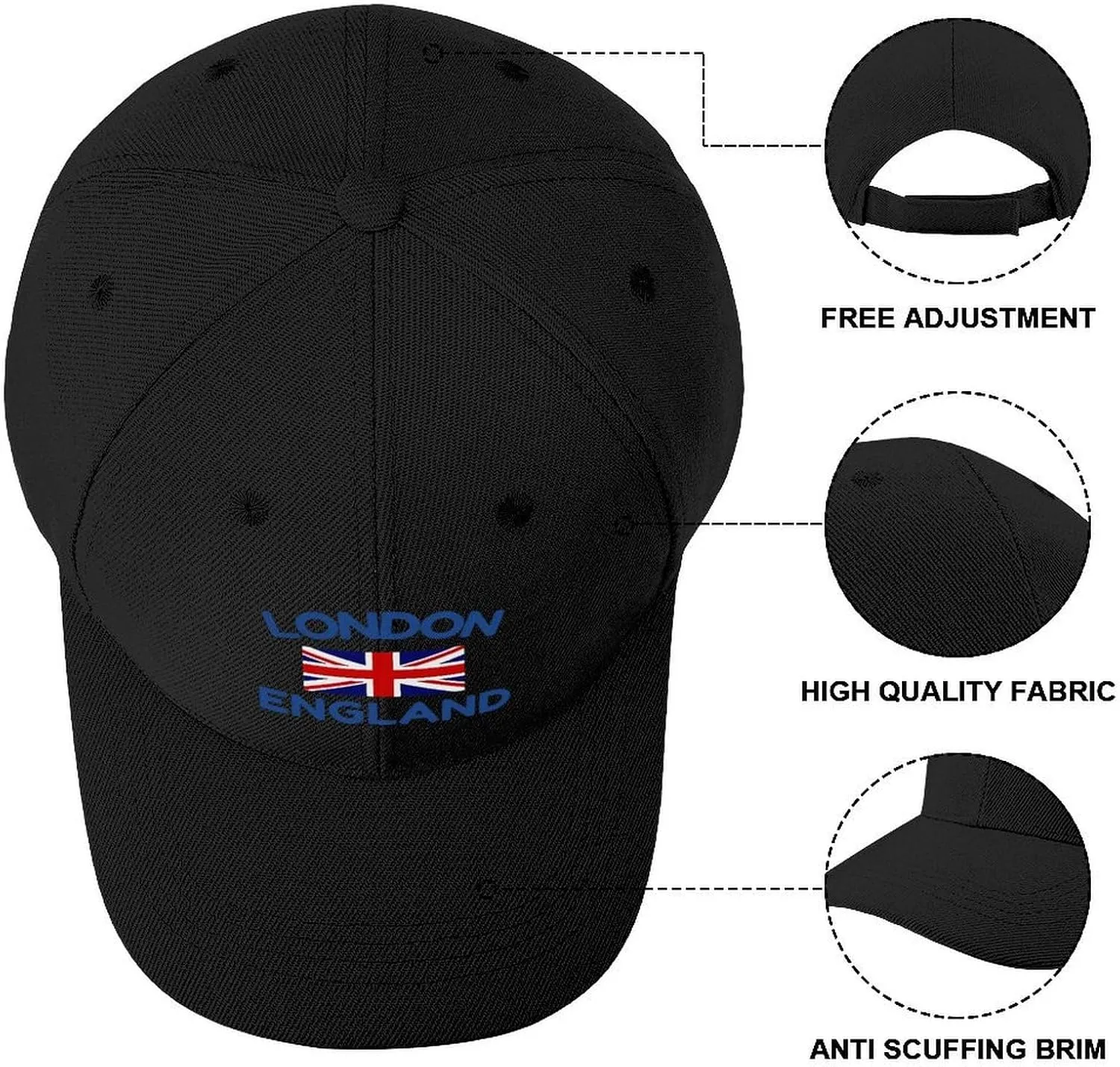London England Baseball Cap Classic Golf Dad Hat Adjustable Trucker Hats Printing Plain Cap