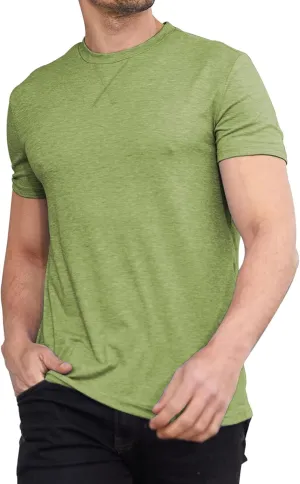Men Soft T-Shirt Casual Short Sleeve Lightweight Basic Tee Shirts Big & Tall