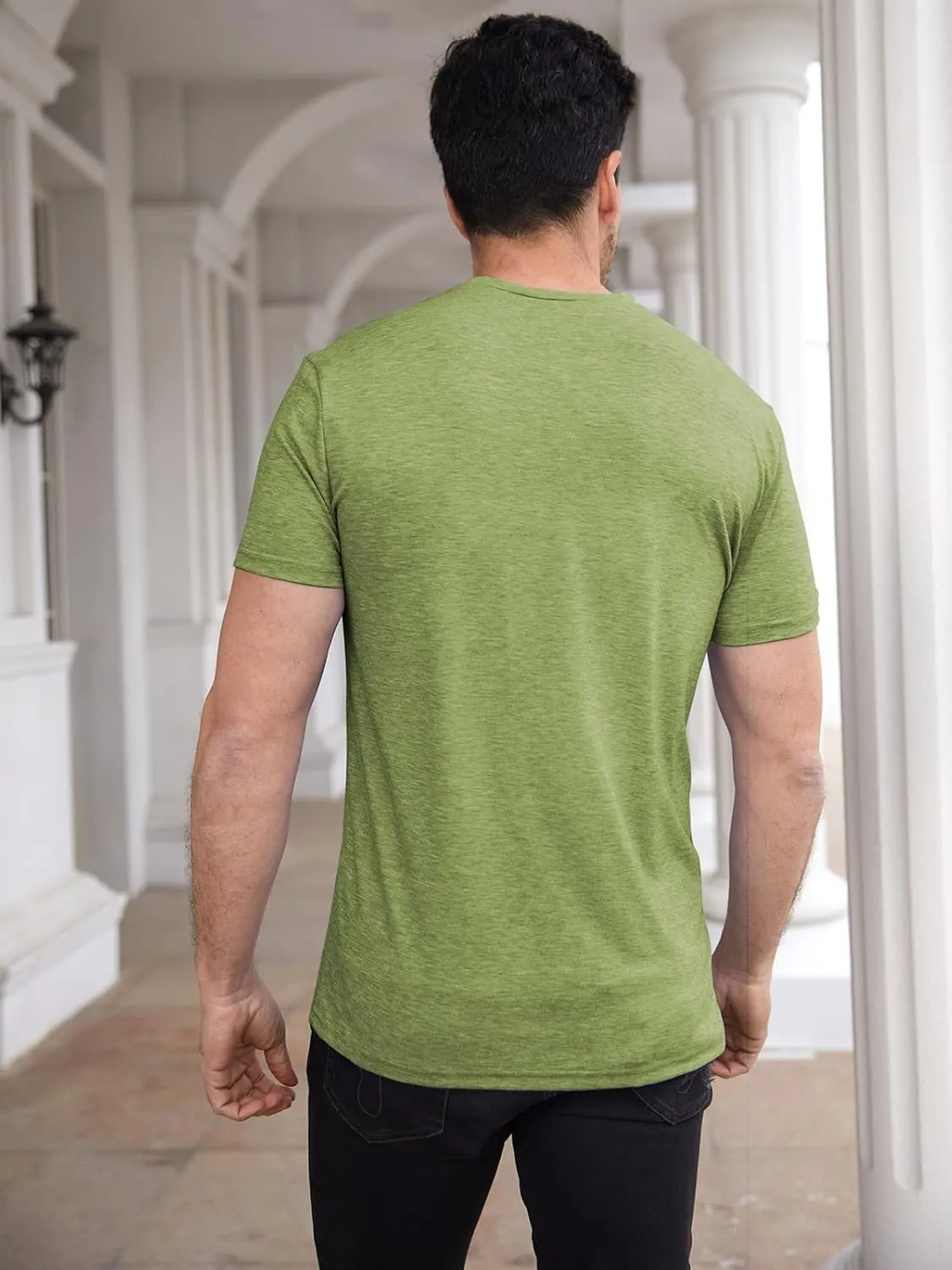 Men Soft T-Shirt Casual Short Sleeve Lightweight Basic Tee Shirts Big & Tall