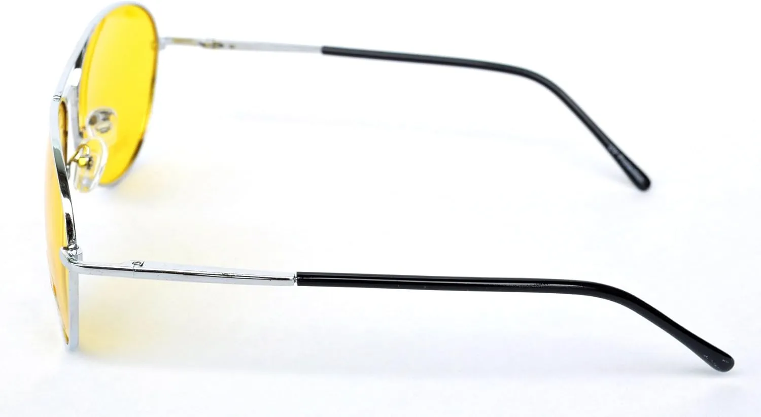 Men Women Spring Temple Aviator Yellow HD Night Driving Glasses Sunglasses