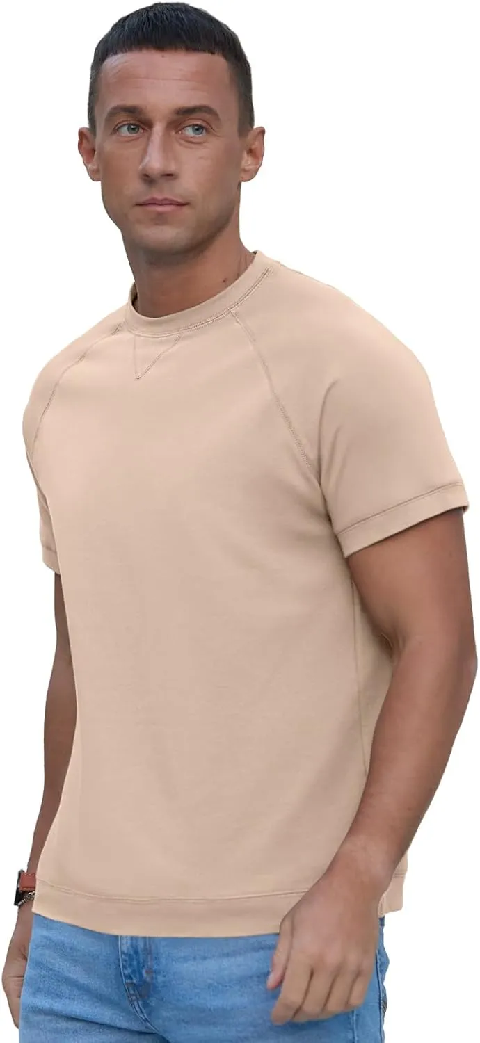 Men's Basic Crew Neck Tees Tops Summer Causal Cotton T Shirts for Men