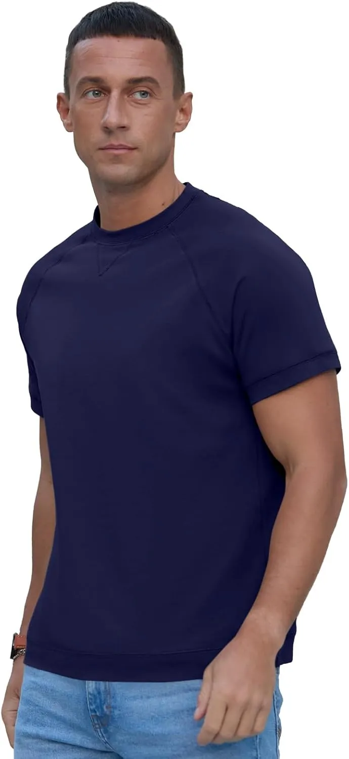 Men's Basic Crew Neck Tees Tops Summer Causal Cotton T Shirts for Men