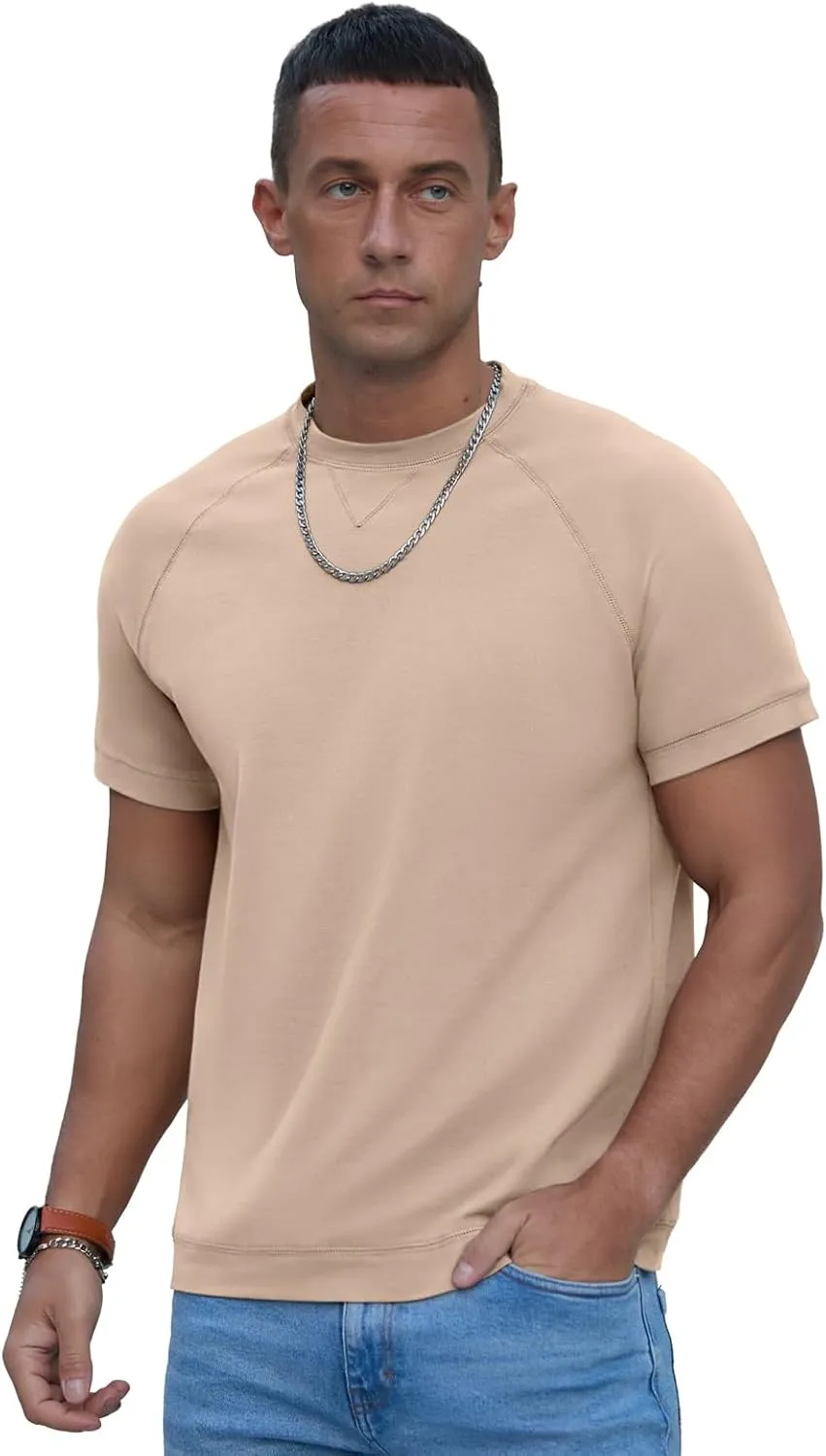 Men's Basic Crew Neck Tees Tops Summer Causal Cotton T Shirts for Men