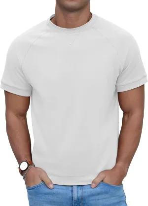 Men's Basic Crew Neck Tees Tops Summer Causal Cotton T Shirts for Men