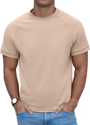 Men's Basic Crew Neck Tees Tops Summer Causal Cotton T Shirts for Men