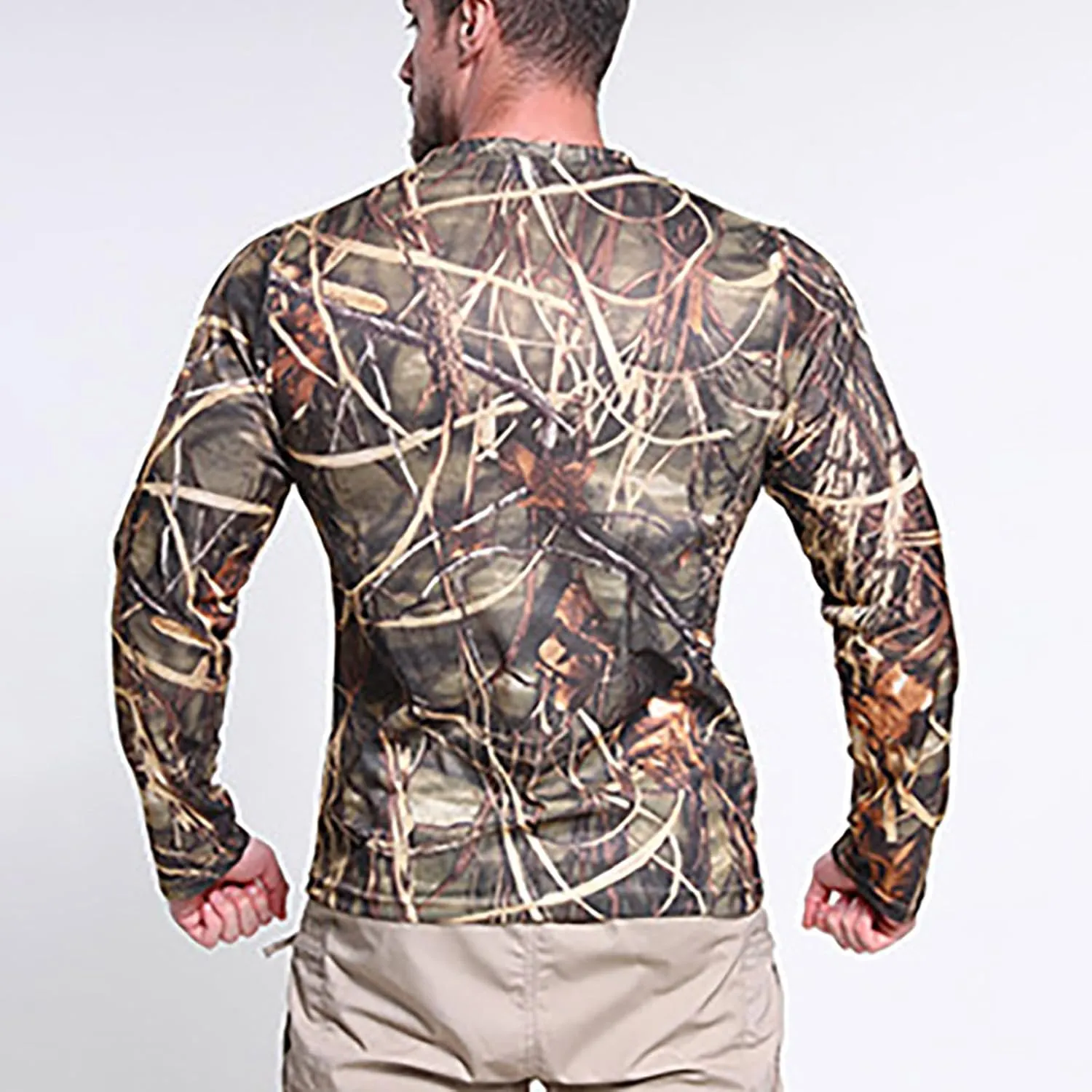 Men's Camouflage Hunting Shirts Long/Short Sleeve Performance Fishing Shirt Lightweight Quick Dry UPF 50  Sun Shirts