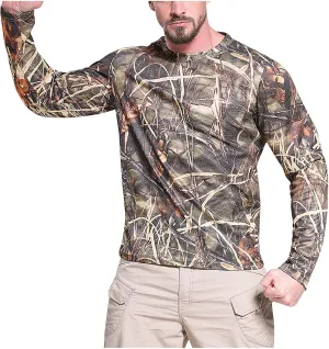 Men's Camouflage Hunting Shirts Long/Short Sleeve Performance Fishing Shirt Lightweight Quick Dry UPF 50  Sun Shirts
