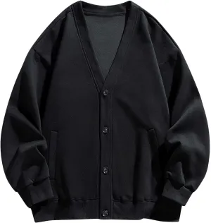 Mens Casual Jackets Open Front Cardigan Long Sleeve Button Down Lightweight Jackets Oversized Fashion Fall Outfits 2024