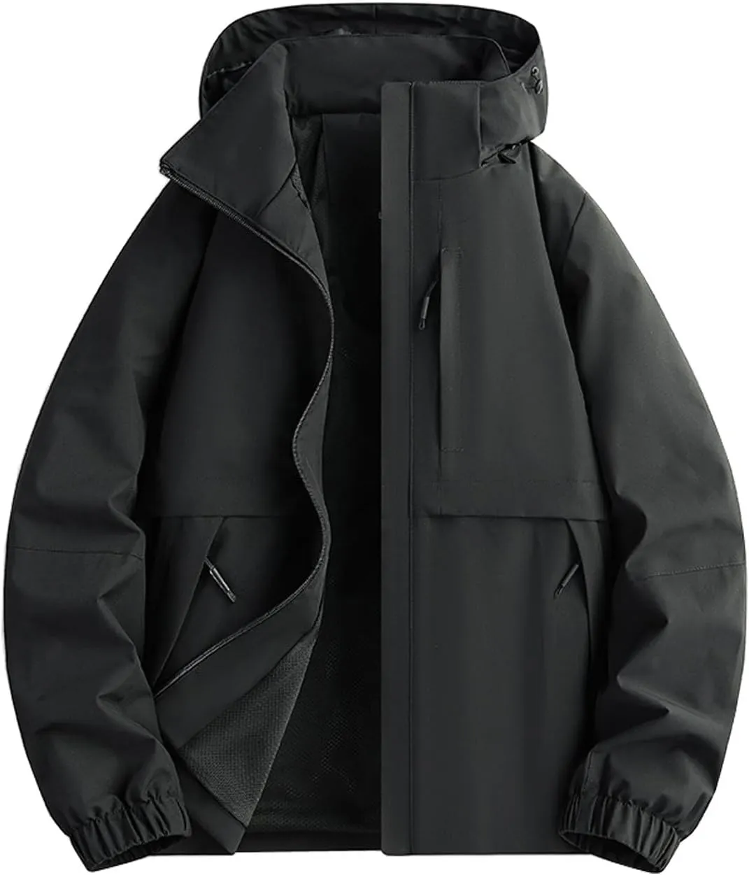 Mens Casual Lightweight Jacket Softshell Flight Jacket Varsity Windbreaker Winter Breathable Hooded Outdoor Jackets