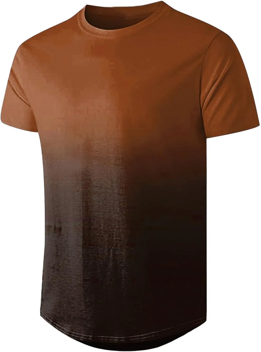 Mens Casual Shirts Short Sleeve Big and Tall Shirts Gradient Color Workout Graphic Tees Work T-Shirts Trendy Clothes