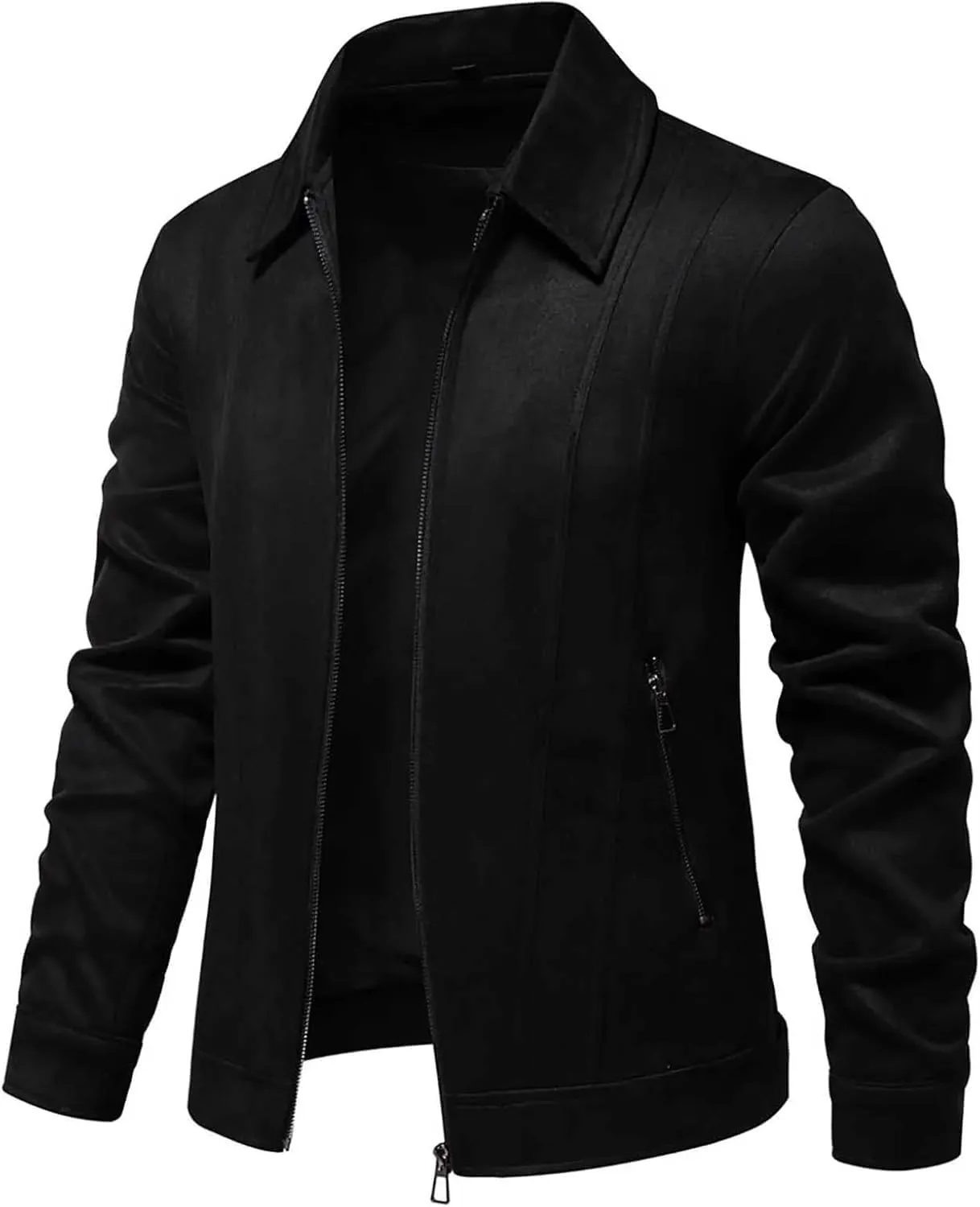 Men's Corduroy Windbreaker Jacket Full Zip Lightweight Bomber Coat Stylish Casual Wear