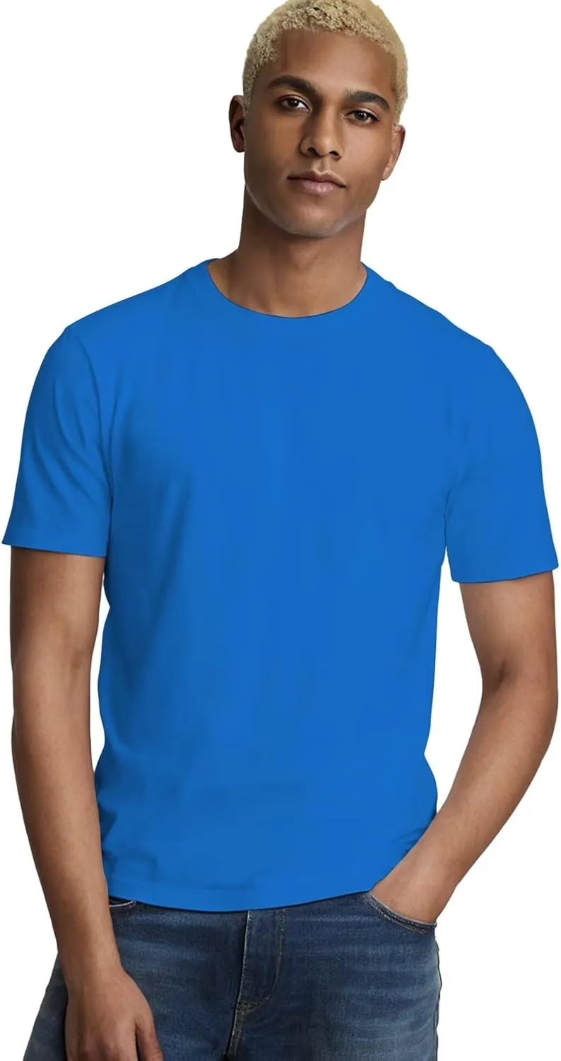 Mens Crewneck Tshirt Plain, Relaxed Fitted Basic T Shirts