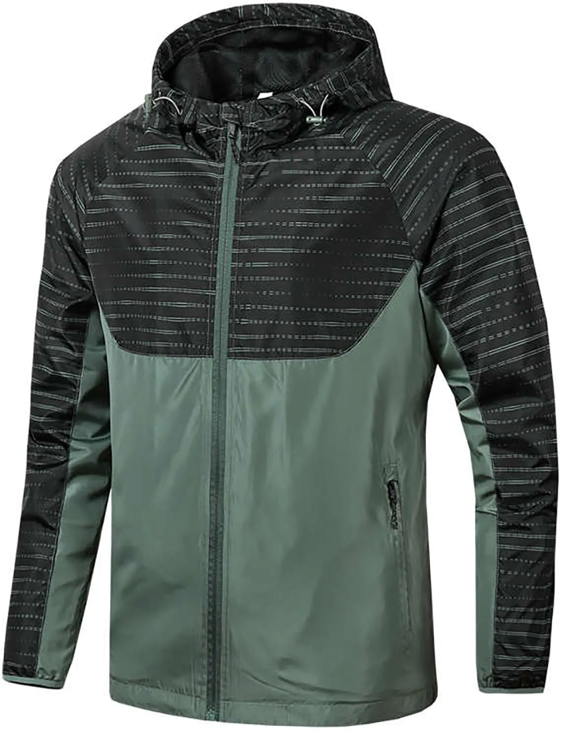 Men's Cycling Bike Jacket Long Sleeve Windbreaker Jacket Wind Resistant Light and Breathable Coats Tops for Hiking Running