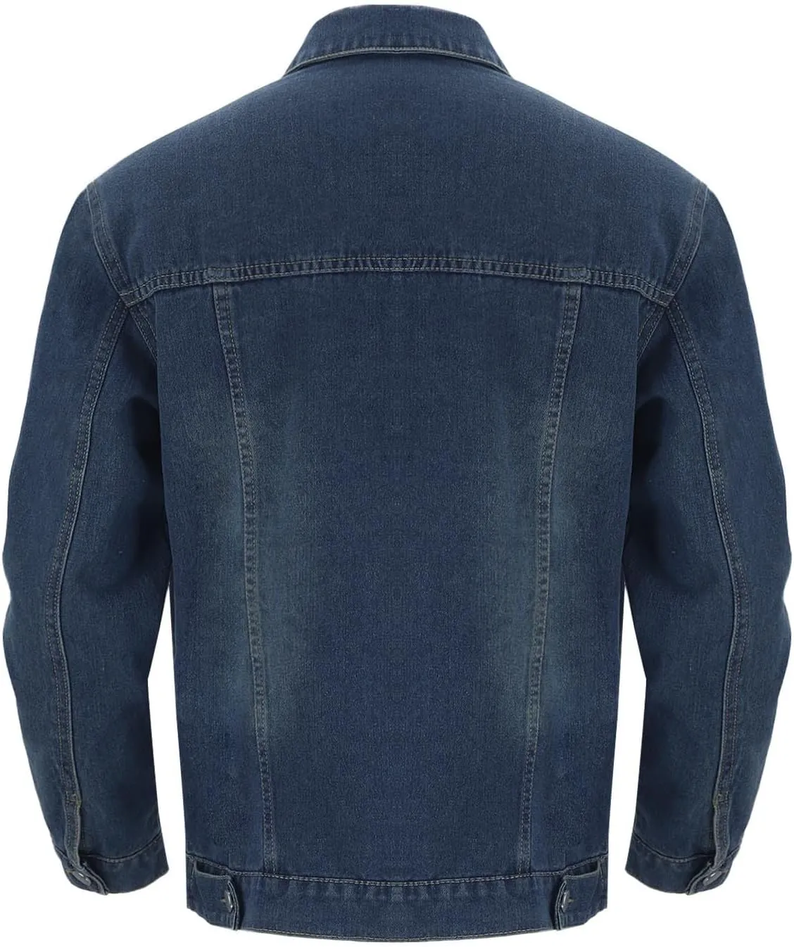 Mens Denim Jacket Long Sleeve Button Down Jackets Distressed Jean Jackets Trucker Jacket Casual Slim Fit Coat