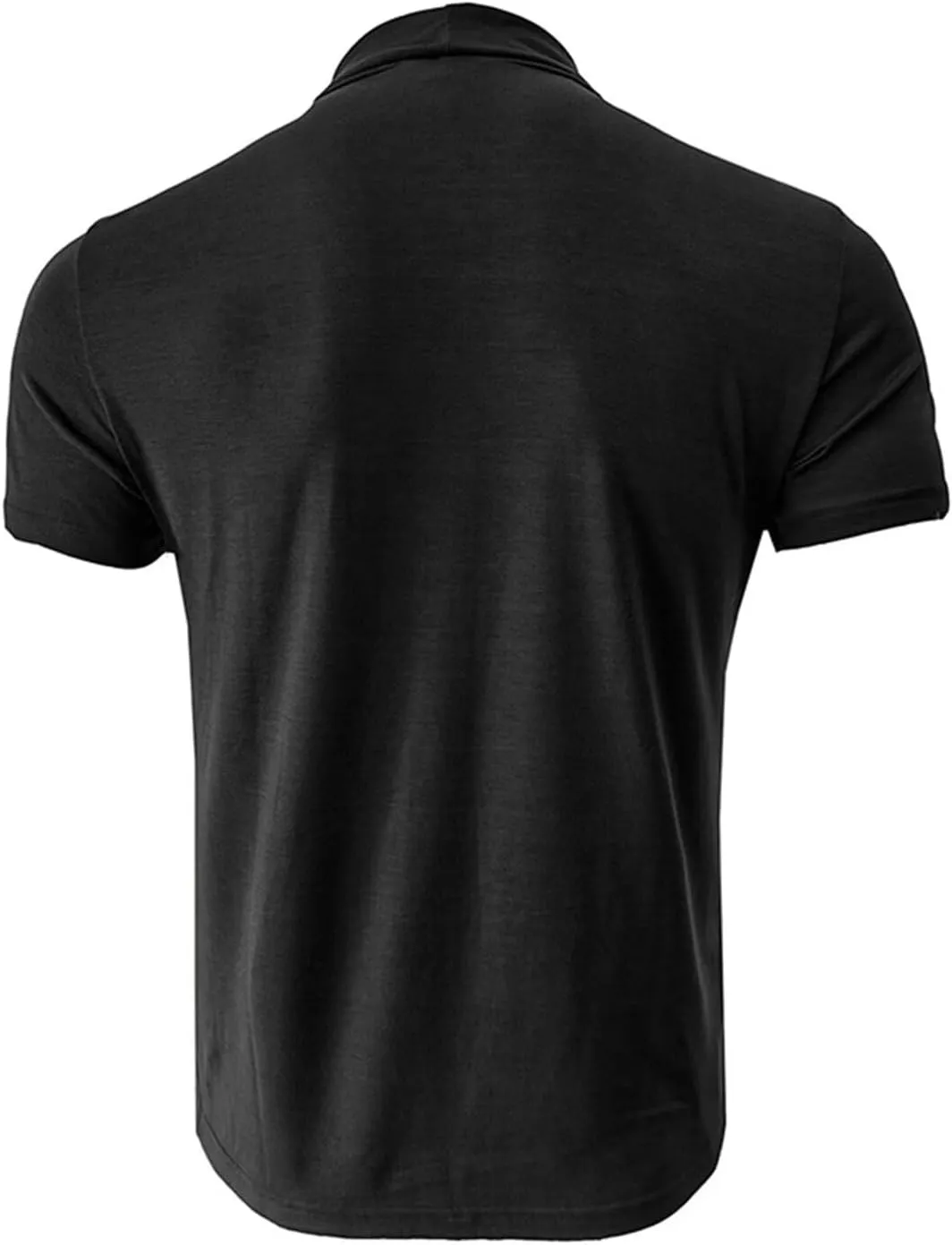 Men's Fashion Shirts Short Sleeve Mock Turtleneck T-Shirts Casual Undershirt Tops