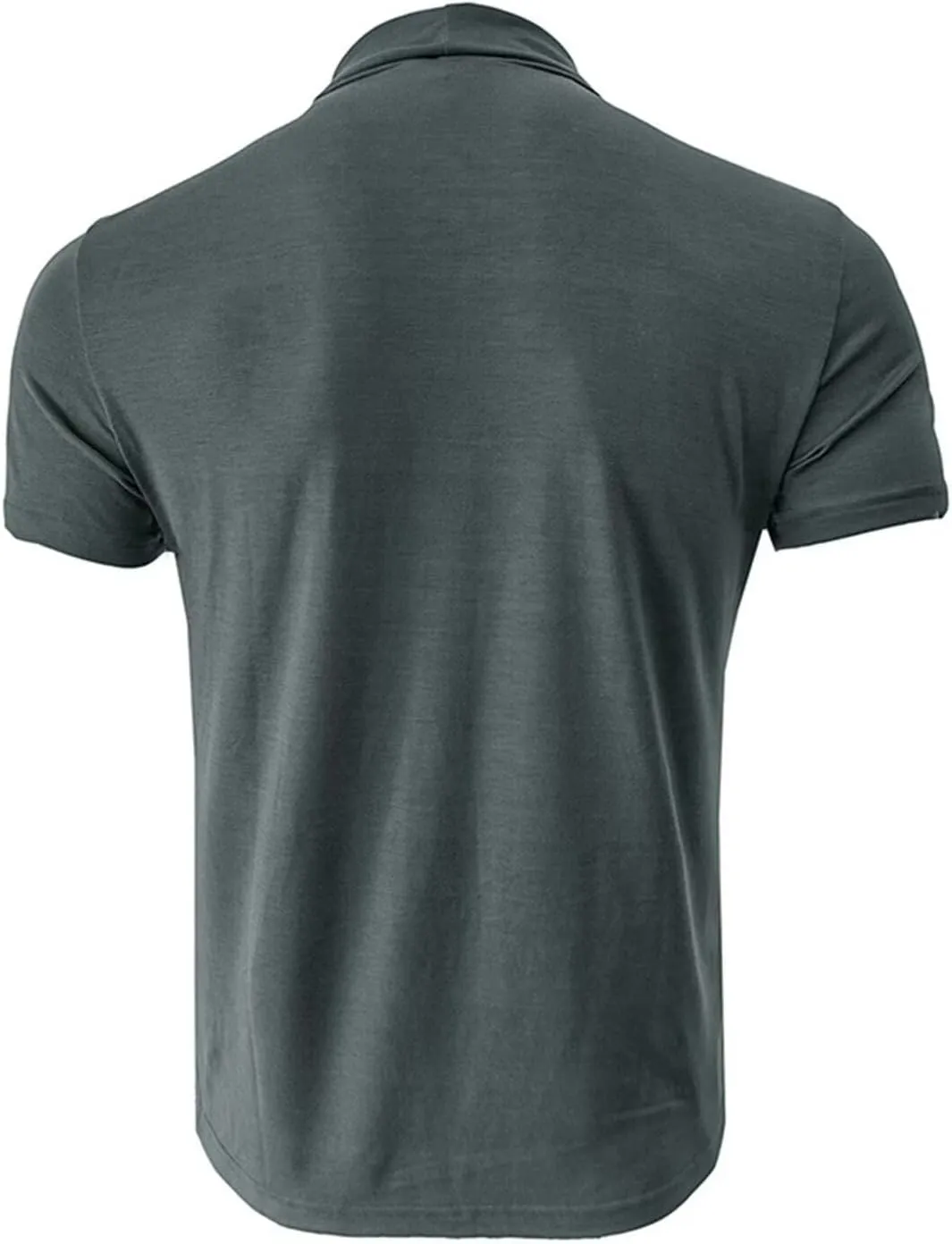 Men's Fashion Shirts Short Sleeve Mock Turtleneck T-Shirts Casual Undershirt Tops