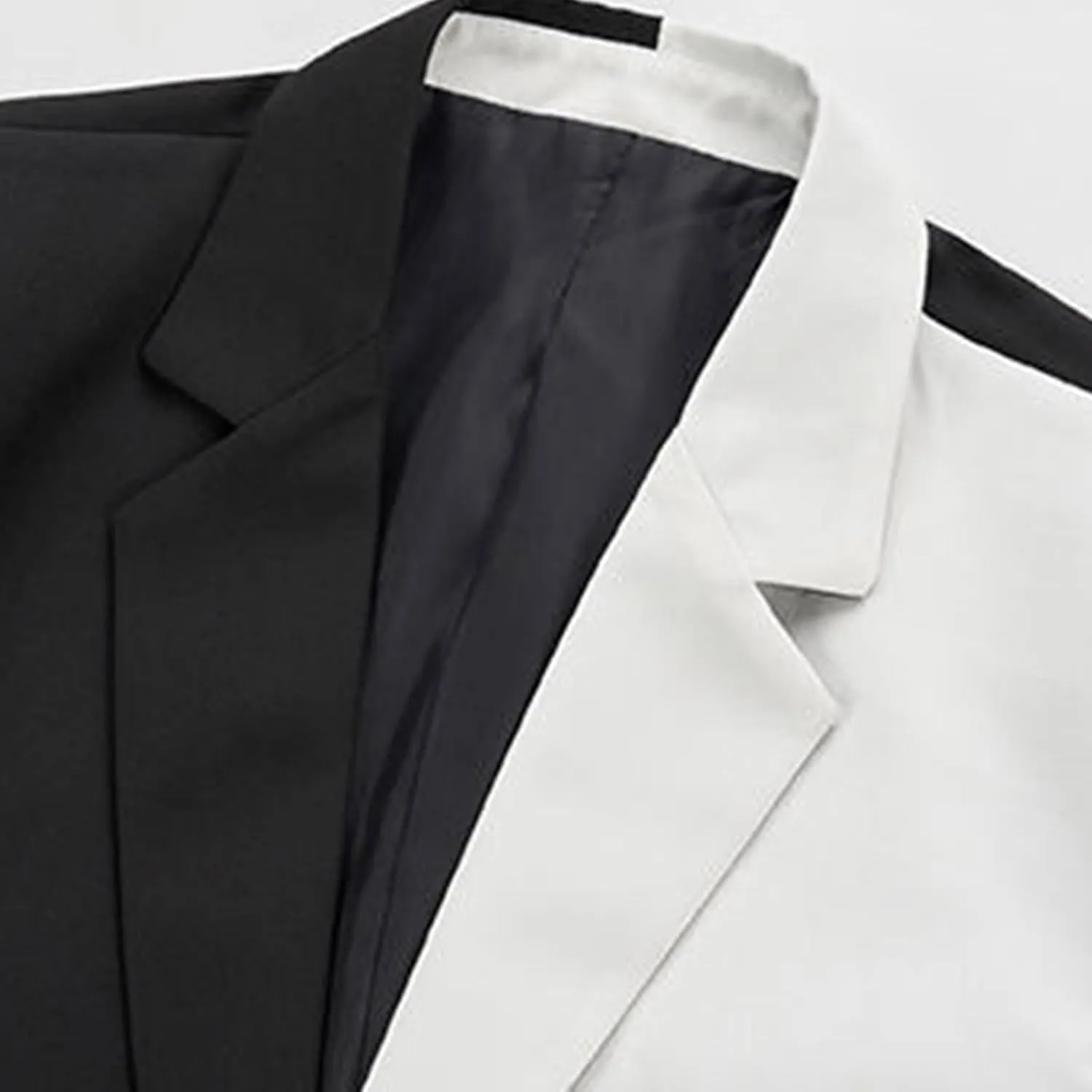 Mens Fashion Suit Jackets Formal Business Blazer Jackets Notch Collar Slim Fit Color Block Wedding Prom Jackets