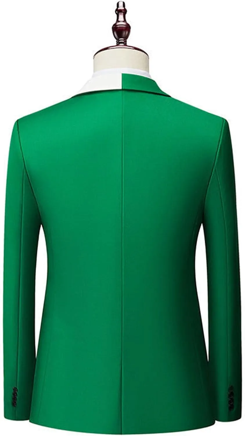 Mens Fashion Suit Jackets Formal Business Blazer Jackets Notch Collar Slim Fit Color Block Wedding Prom Jackets