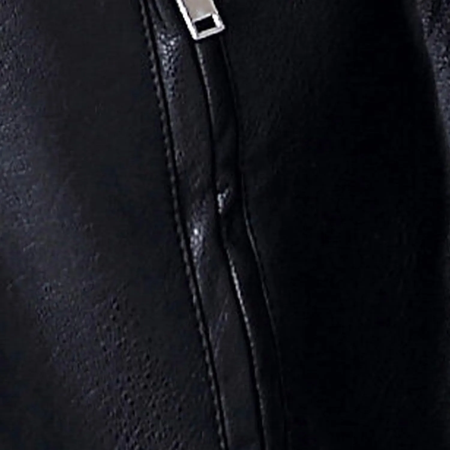 Mens Faux Leather Jackets Sherpa Lined Bomber Jacket Full Zip Winter Coats Windproof Aviator Jacket Vintage Outerwear
