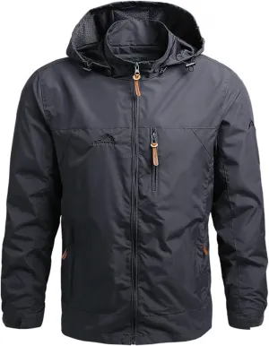 Men's Jacket Rain Windbreaker Cycling Running With Hood Lightweight Jackets, M-5XL