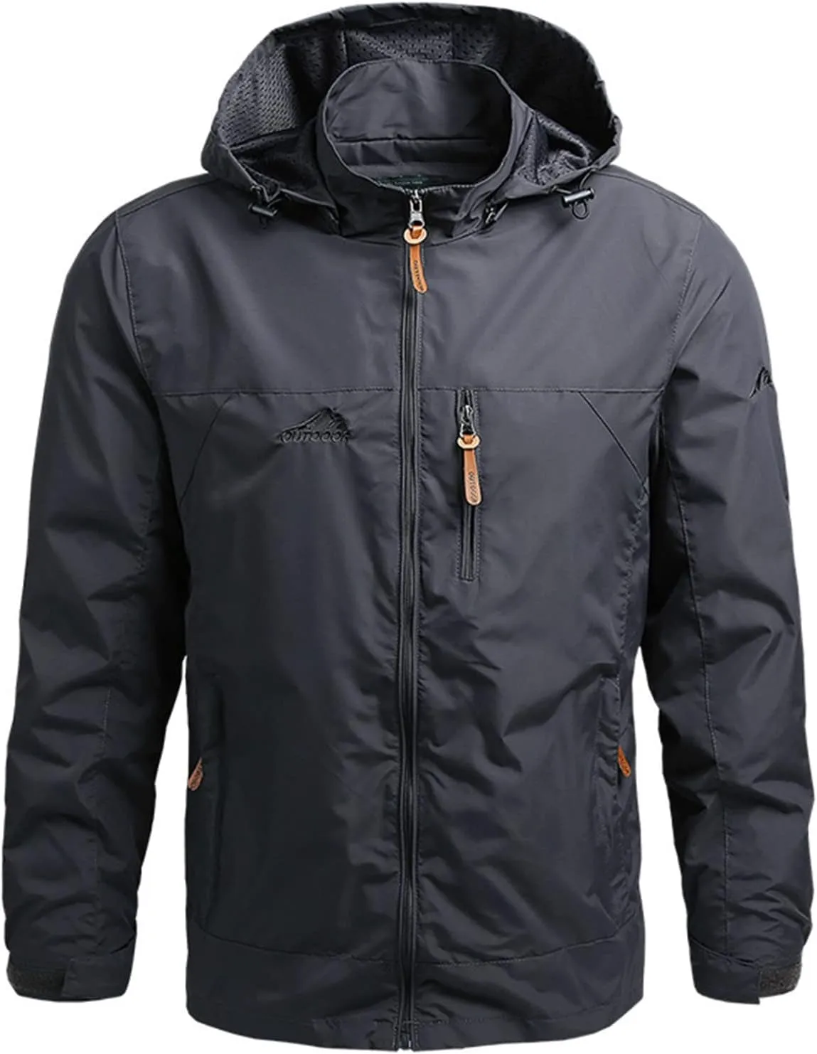 Men's Jacket Rain Windbreaker Cycling Running With Hood Lightweight Jackets, M-5XL