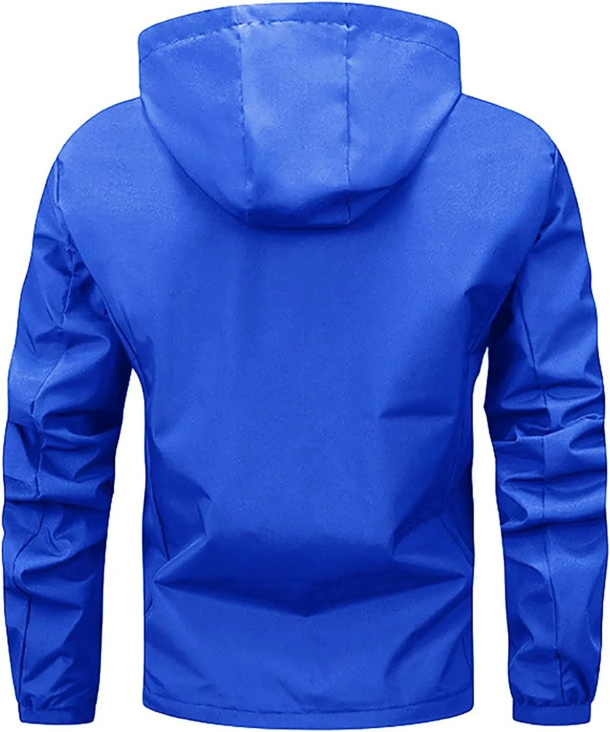 Mens Jackets Hooded Casual Stylish Lightweight Windbreaker Softshell Full Zip-Up Jackets Outdoor Hiking Training Coat