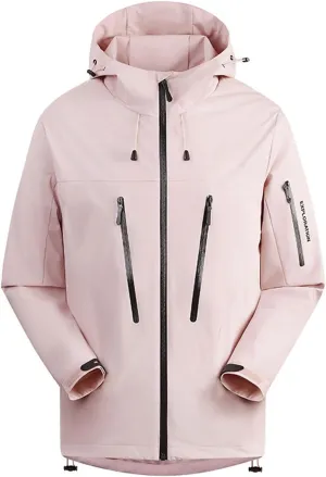 Mens Lightweight Jackets Water Resistant Windproof Jacket Winter Adjustable Couple's Hiking Clothes for Skiing