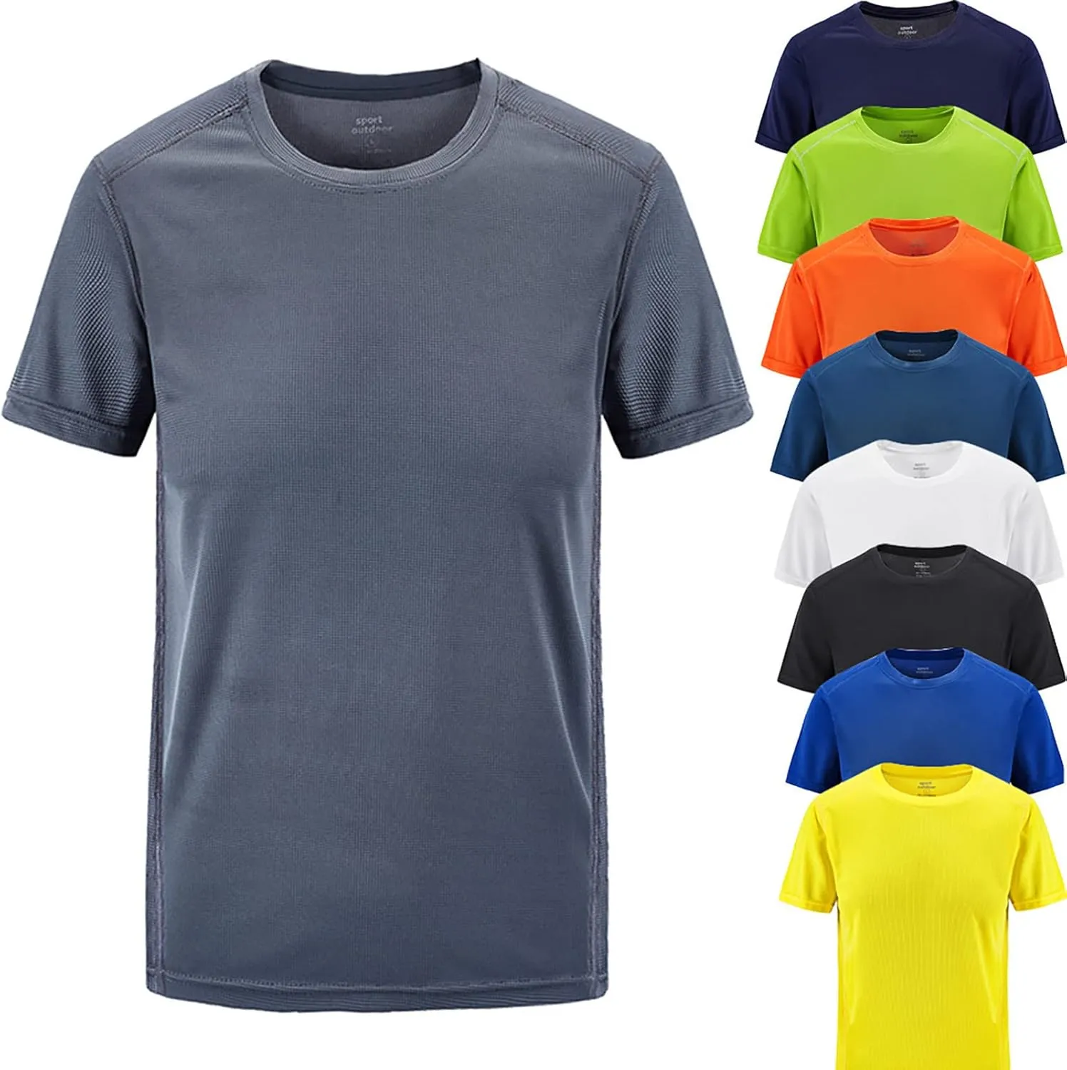 Mens Plus Size T Shirs Sports Training Tee Short Sleeve Moisture Wicking Tshirts Summer Workout Tops