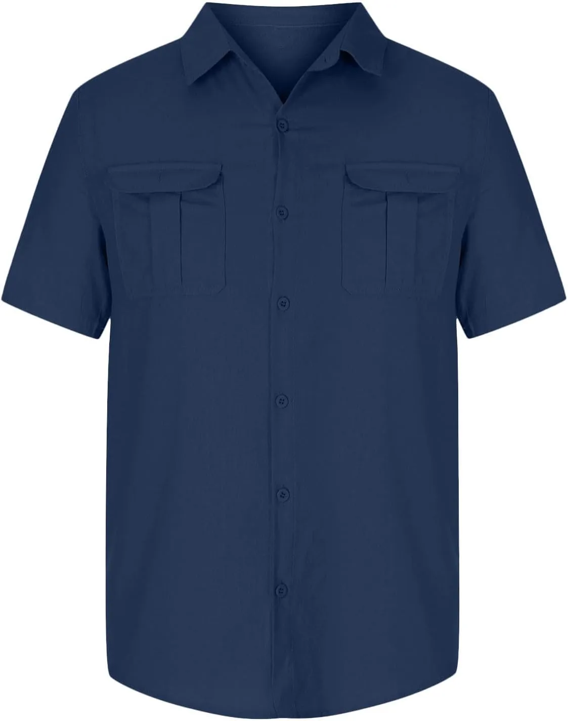 Men's Shirts Casual Cotton Linen Button Down T-Shirt Summer Fashion Short Sleeve Solid Linen Shirt Loose Fit Tops