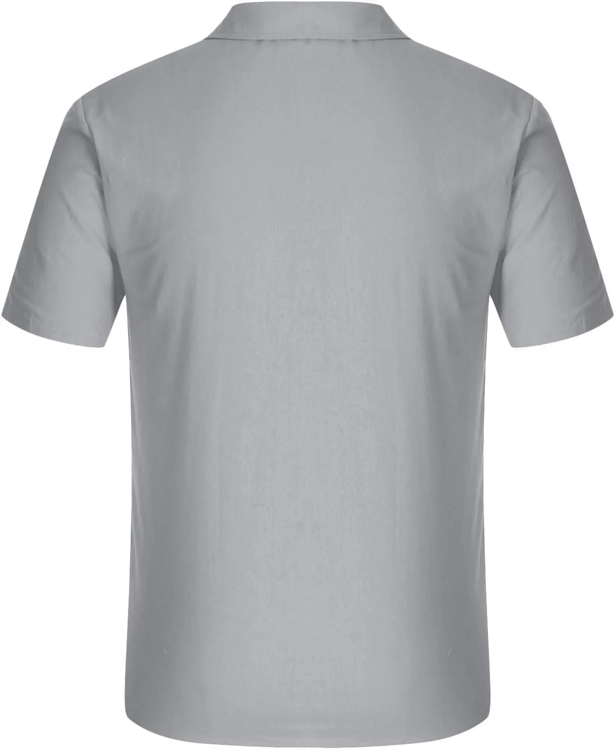 Men's Shirts Casual Cotton Linen Button Down T-Shirt Summer Fashion Short Sleeve Solid Linen Shirt Loose Fit Tops