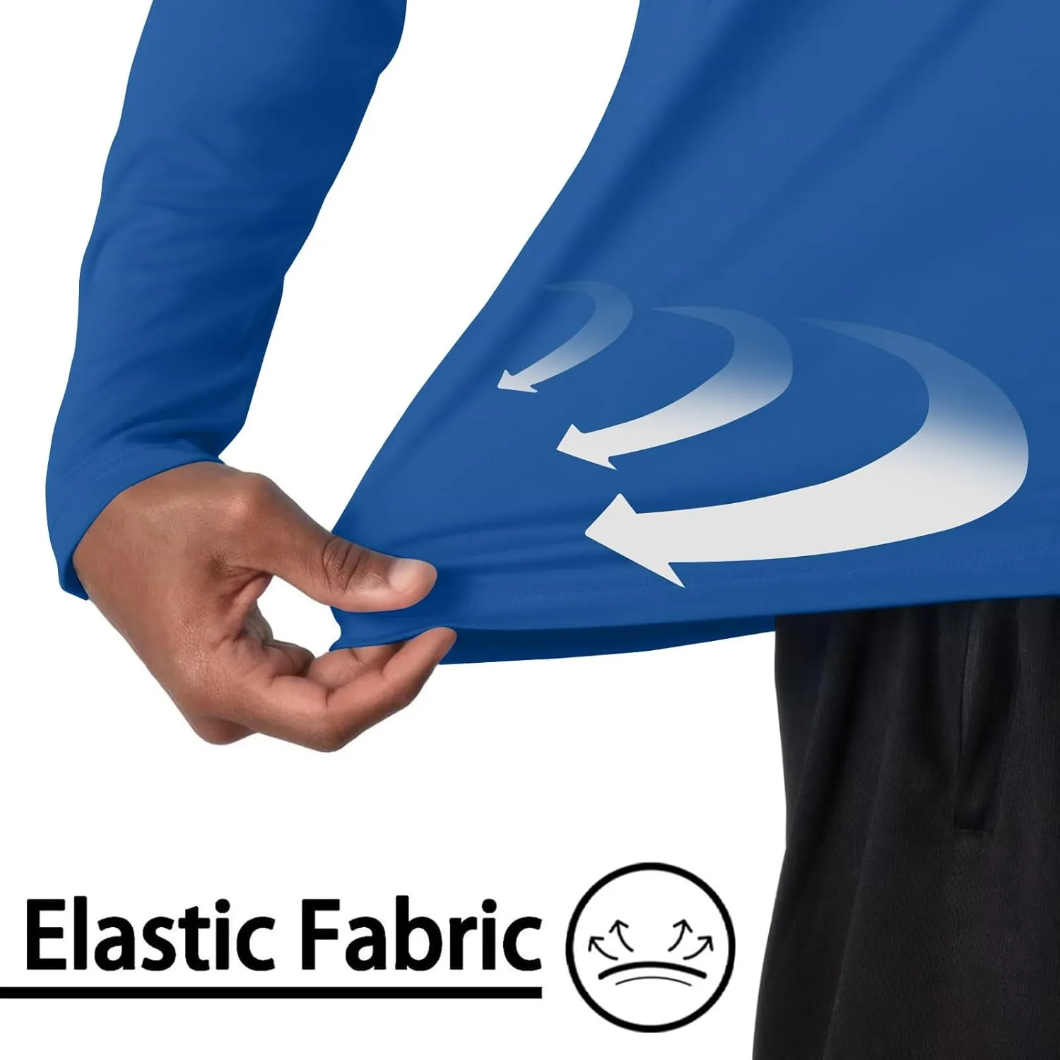 Men's Sun Shirts UPF 50  Hooded Fishing Shirts Long Sleeve UV Fishing Hoodies Hiking Swim Athletic Workout T-Shirts