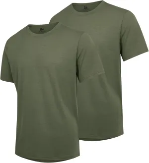 Mens T-Shirts Multi Pack Crewneck Cotton Tee Short Sleeve Classic Longline T Shirts Basic Summer Tops