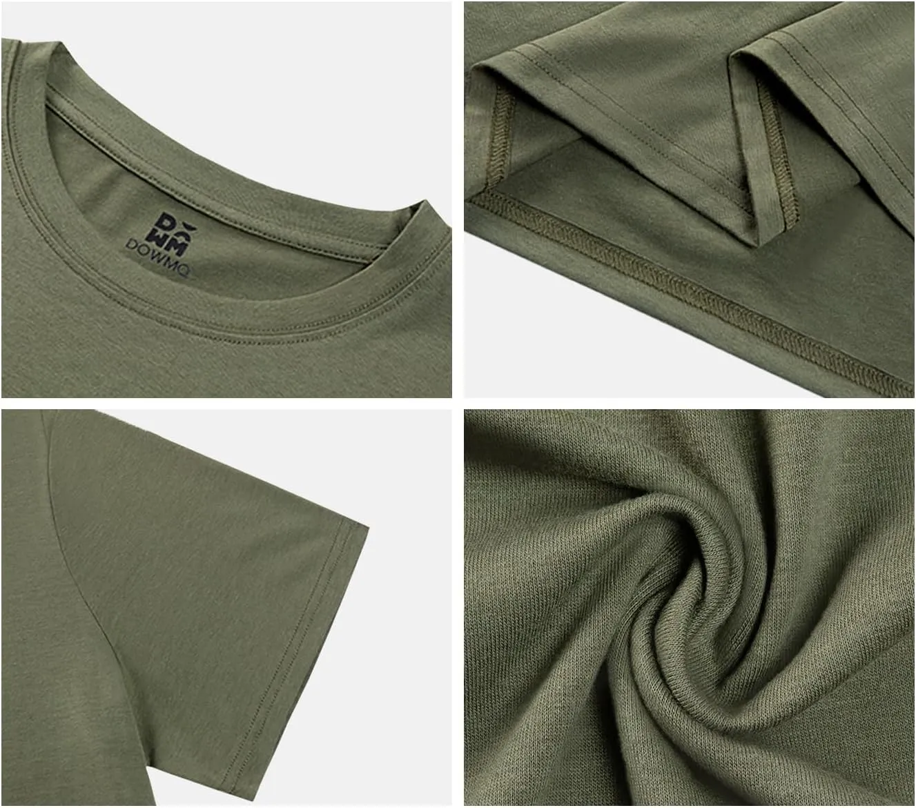 Mens T-Shirts Multi Pack Crewneck Cotton Tee Short Sleeve Classic Longline T Shirts Basic Summer Tops