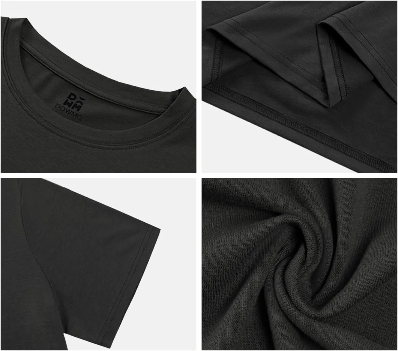 Mens T-Shirts Multi Pack Crewneck Cotton Tee Short Sleeve Classic Longline T Shirts Basic Summer Tops