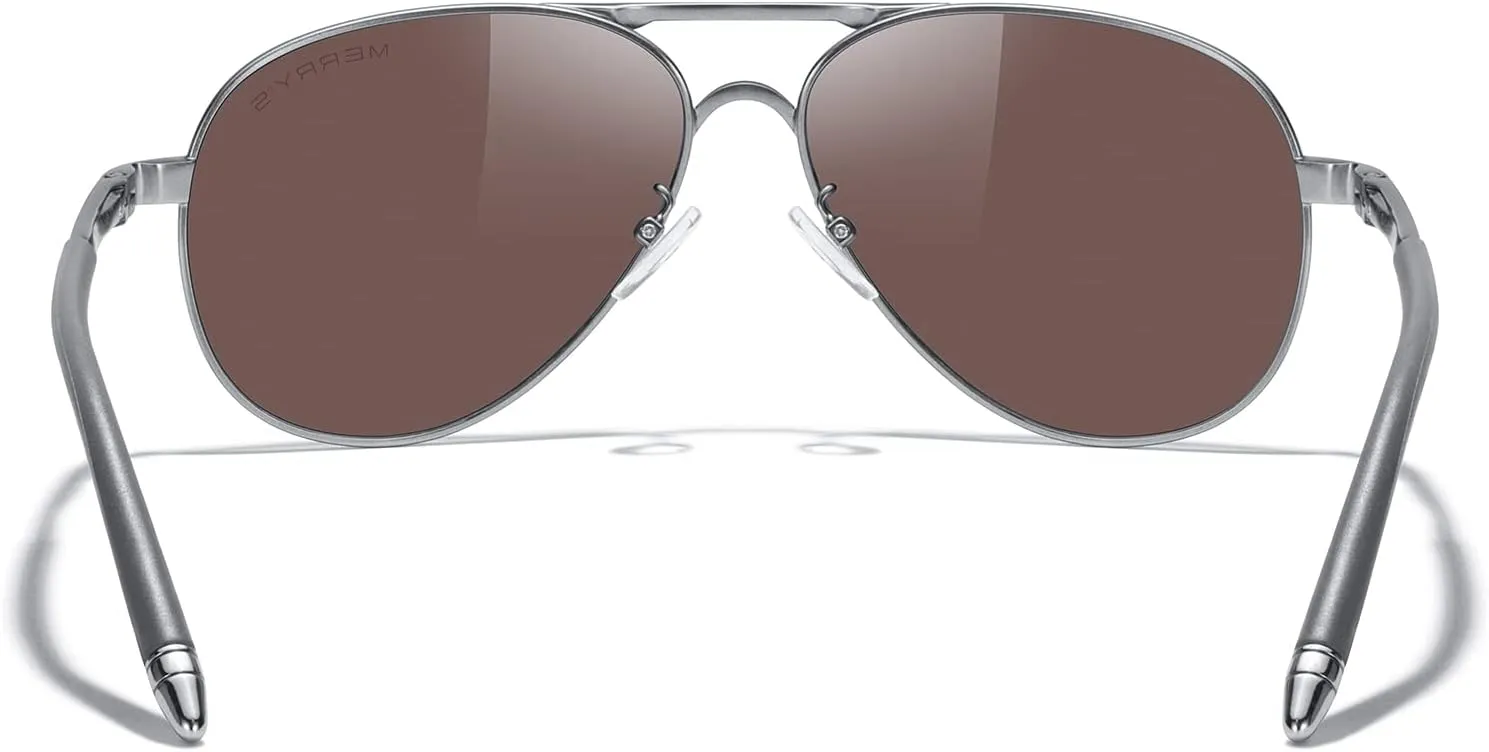 MERRY'S Aviator Sunglasses For Men Women Polarized Driving Sun glasses UV400 Protection S8513