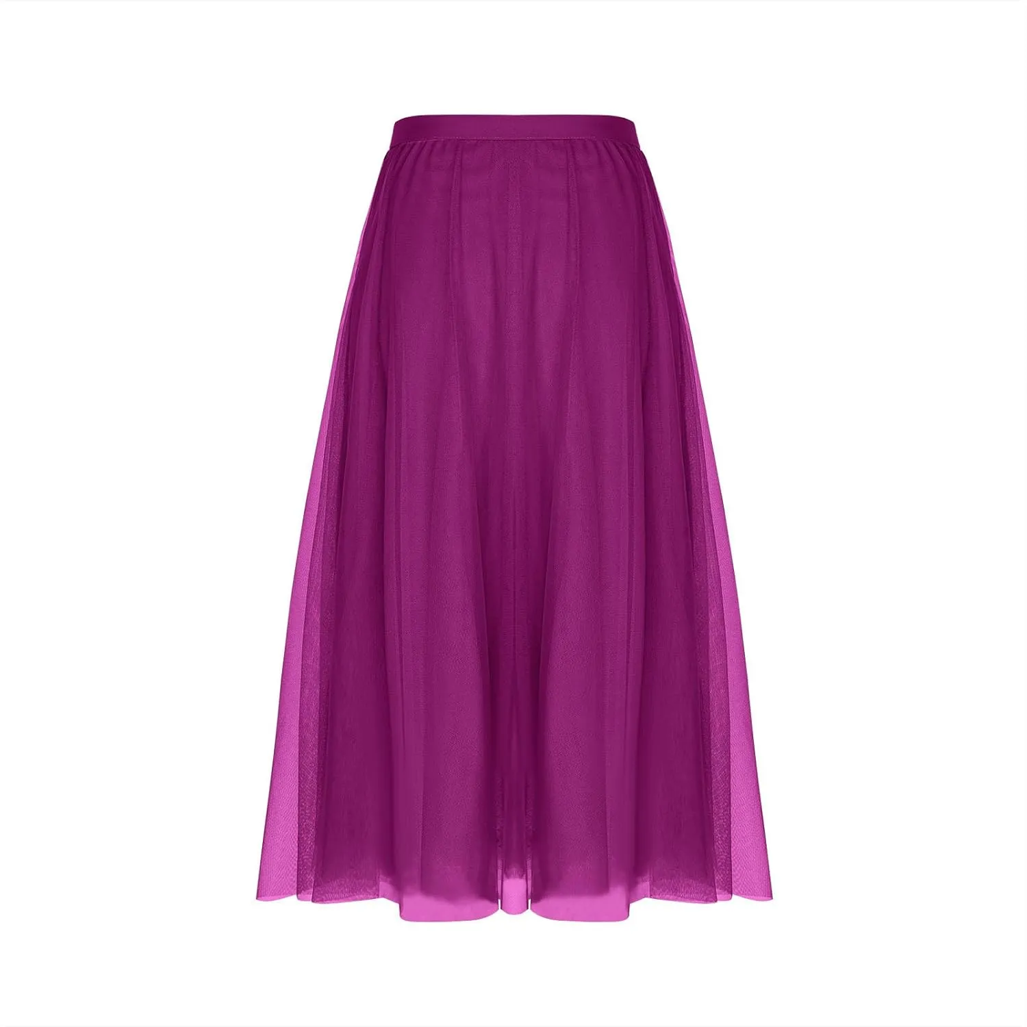 Mesh Skirts for Women Summer Fashion Elastic Waist Pleated Retro Cocktail Skorts Elegant Flowy Party Cocktail Skirt
