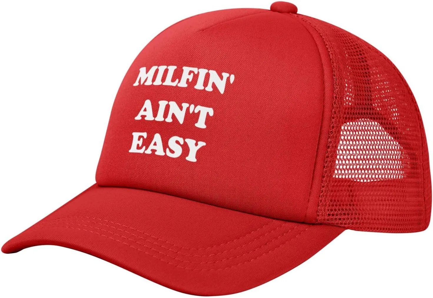 Milfin' Ain't-Easy Trucker Hats Women Men Funny Gag for Couple Vintage Baseball Cap