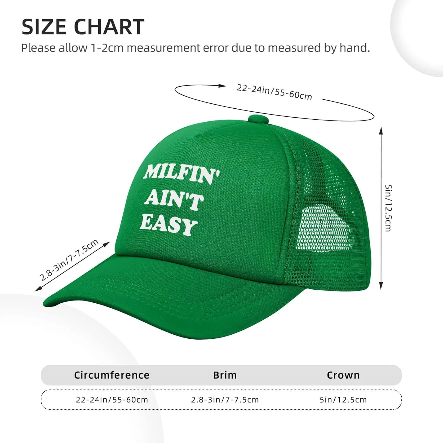 Milfin' Ain't-Easy Trucker Hats Women Men Funny Gag for Couple Vintage Baseball Cap