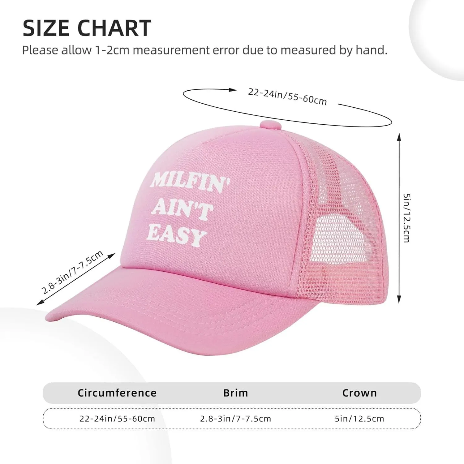Milfin' Ain't-Easy Trucker Hats Women Men Funny Gag for Couple Vintage Baseball Cap