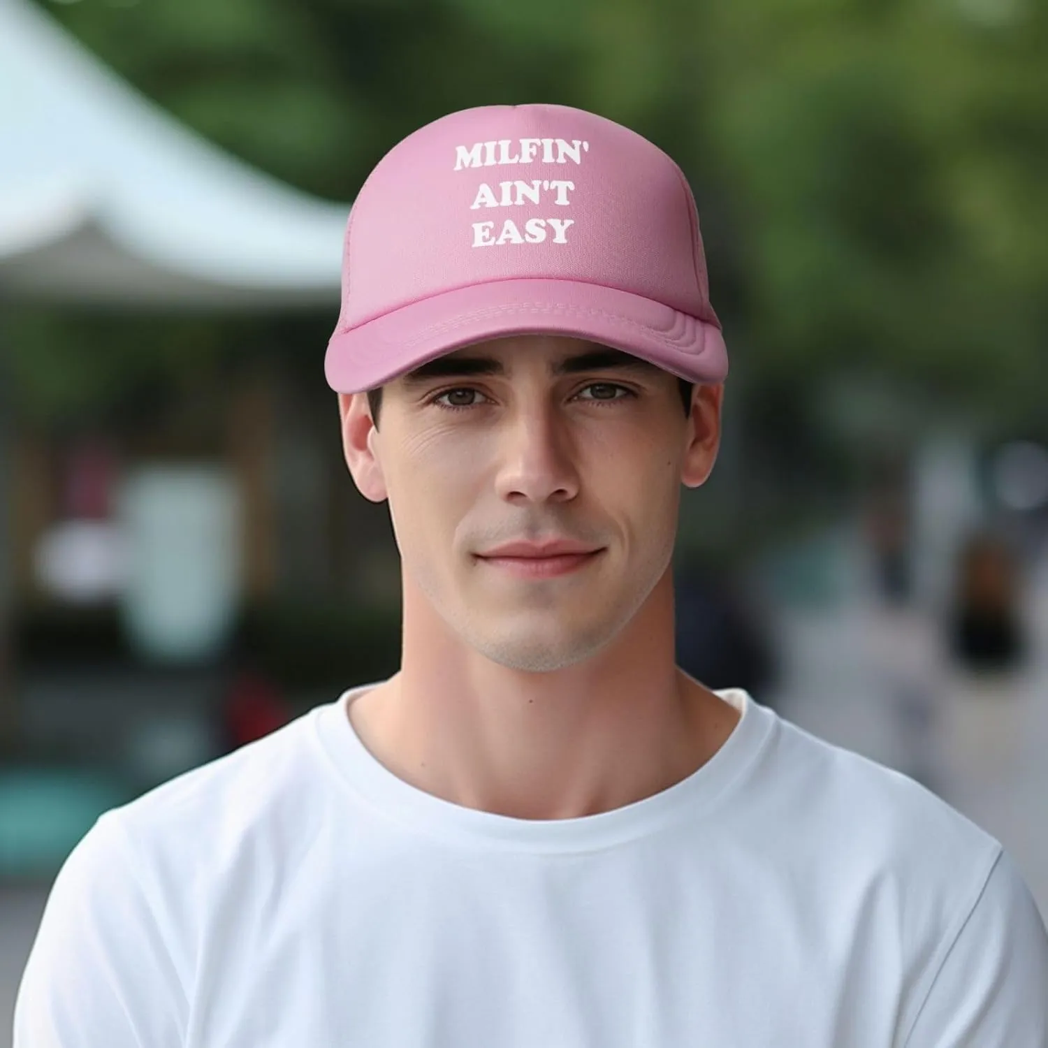 Milfin' Ain't-Easy Trucker Hats Women Men Funny Gag for Couple Vintage Baseball Cap
