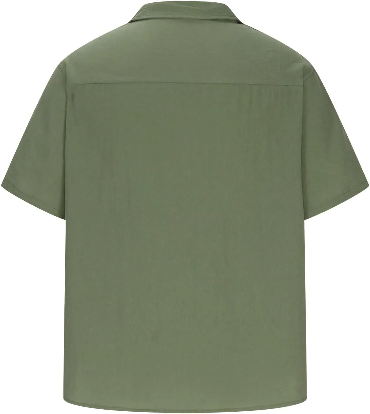 Muscularfit Button Down Shirt Men 2024 Summer Cotton Linen Short Sleeve Causal Shirt Big and Tall Solid Beach Collar Tshirt